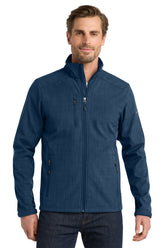 Eddie Bauer® Shaded Crosshatch Soft Shell Jacket - Blue - XS